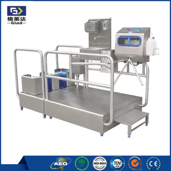 Factory Price Food Processing Plant Personnel Hygiene Station with Hand Sterilizer and Washing Shoes and Boots Disinfection Machine Tripod Turnstile
